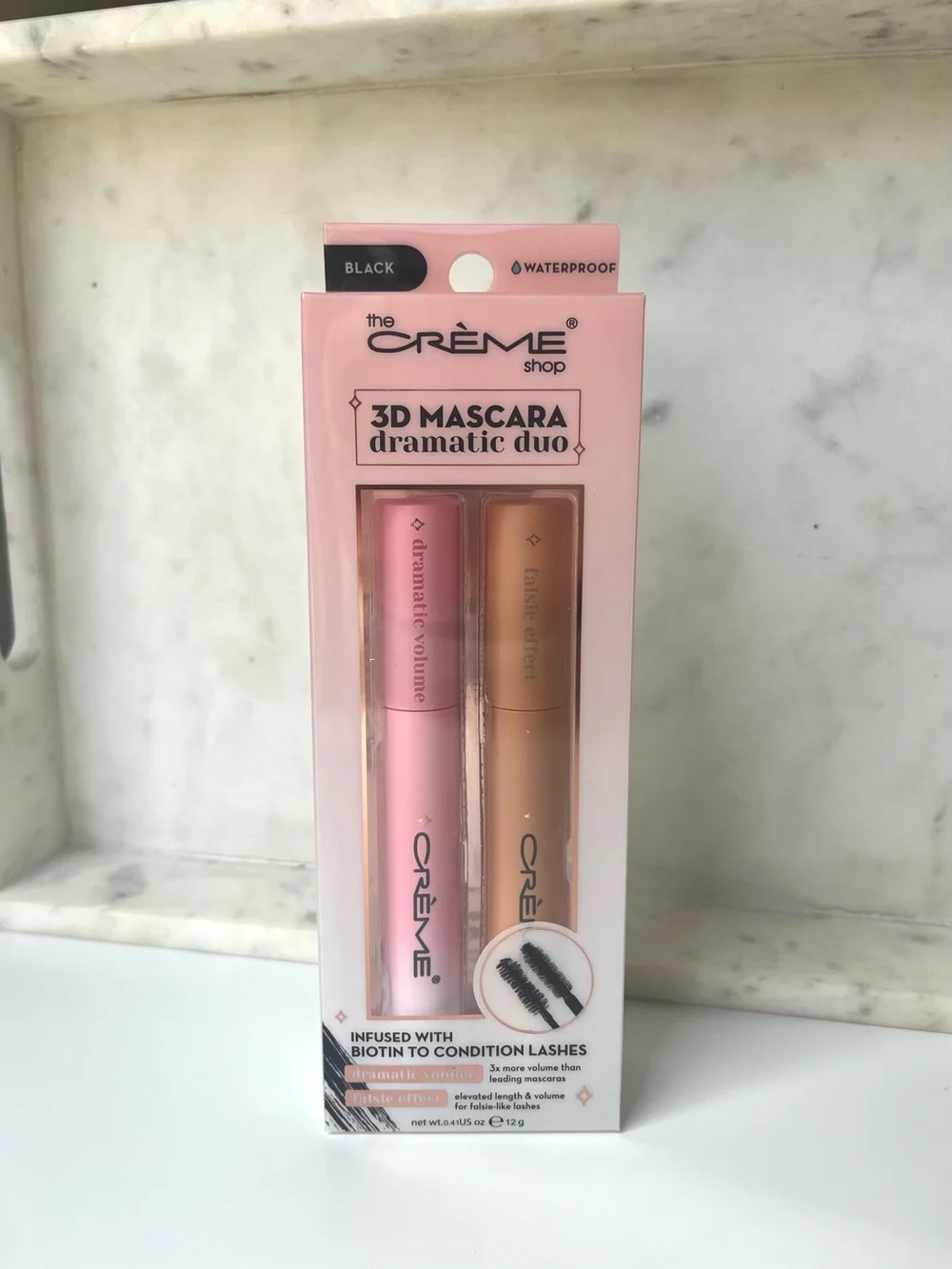 The Crème Shop 3D Black Mascara Dramatic Duo, 2 Pack NWT